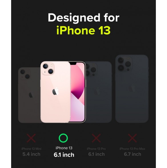 Ringke Fusion X Design hållbart PC-fodral med TPU Bumper för iPhone 13 svart (Biljettband) (FXD545E43)