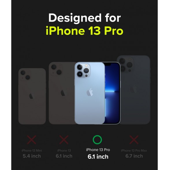 Ringke Fusion X Design hållbart PC-fodral med TPU Bumper för iPhone 13 Pro svart (Biljettband) (FXD550E43)