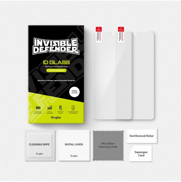 Ringke Invisible Defender ID Glass 2.5D 0.33mm skärmskydd för Samsung Galaxy A73 5G