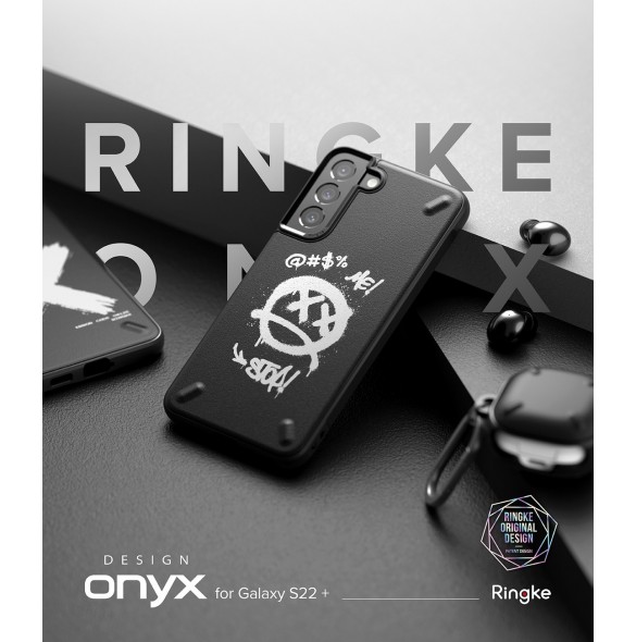 Ringke Onyx Design Slitstarkt skal för Samsung Galaxy S22 + (S22 Plus) svart (X) ()