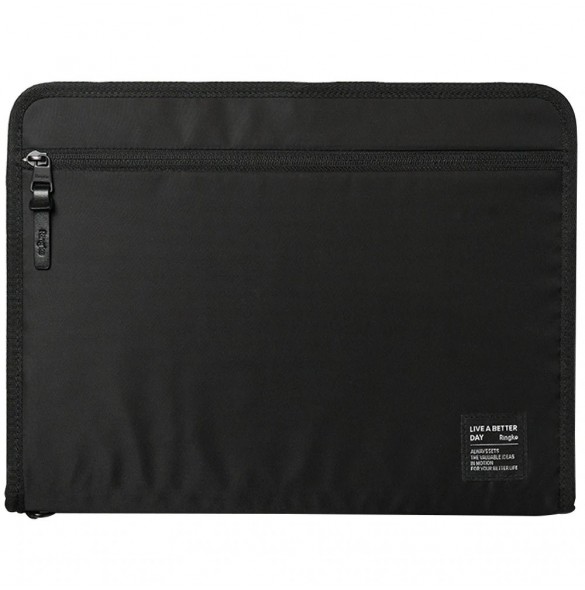 Ringke Smart Zip Pouch universalfodral för bärbar dator, surfplatta (upp till 13 tum) ståväska för väska, svart