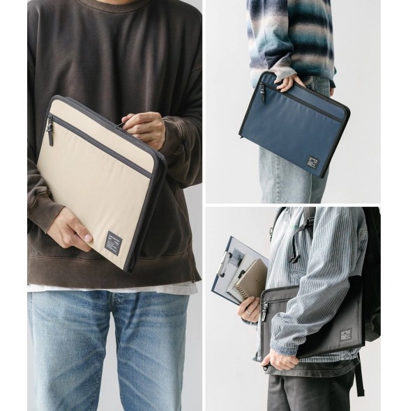 Ringke Smart Zip Pouch universalfodral för bärbar dator, surfplatta (upp till 13 tum) ståväska för väska, svart