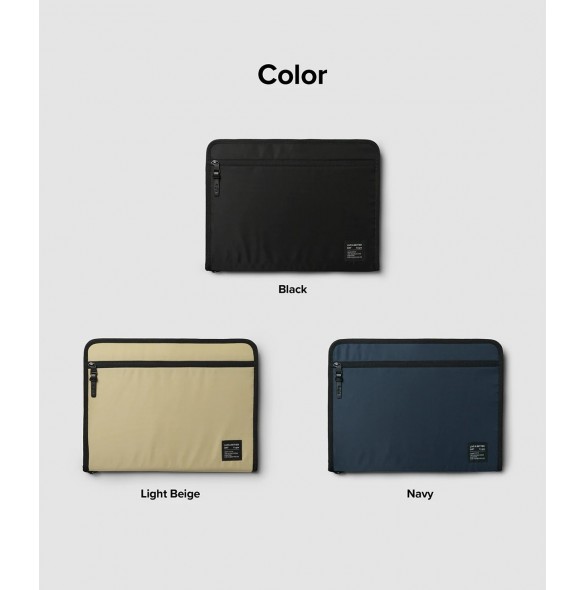 Ringke Smart Zip Pouch universalfodral för bärbar dator, surfplatta (upp till 13 tum) ståväska för väska, svart