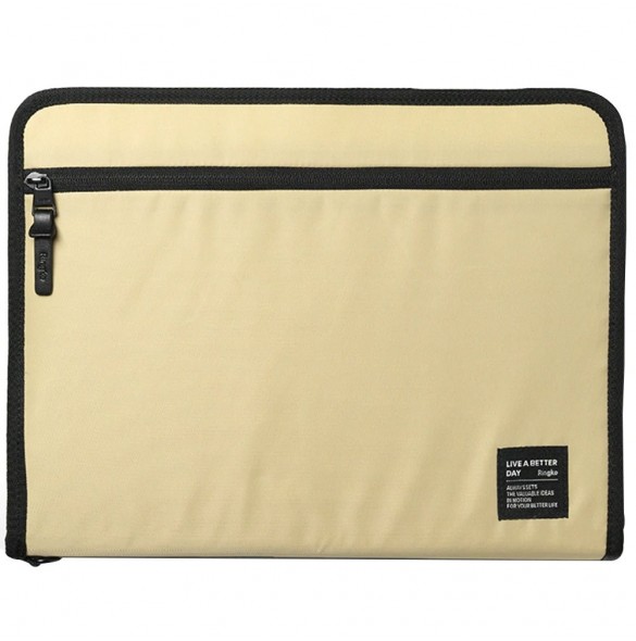 Ringke Smart Zip Pouch universalfodral för bärbar dator, surfplatta (upp till 13 tum), stativ, väska, organisatör, beige