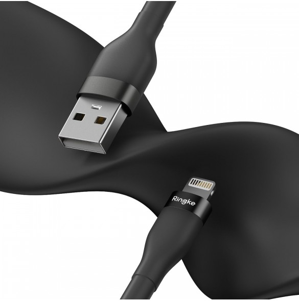 Ringke USB-A kabel - Lightning 480Mb/s 12W 1,2m svart (CB09963RS)