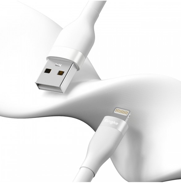 Ringke USB-A kabel - Lightning 480Mb/s 12W 2m vit (CB09994RS)