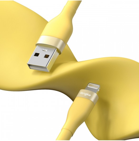 Ringke USB-A kabel - Lightning 480Mb/s 12W 2m gul (CB60037RS)