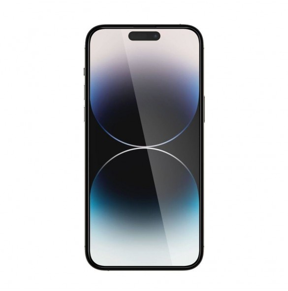Svart ram härdat glas för iPhone 14 Pro Spigen Glass FC