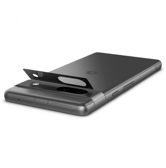 CAMERA COVER Spigen OPTIK.TR "EZ FIT" CAMERA PROTECTOR 2-PACK GOOGLE PIXEL 7A SVART