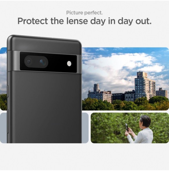 CAMERA COVER Spigen OPTIK.TR "EZ FIT" CAMERA PROTECTOR 2-PACK GOOGLE PIXEL 7A SVART