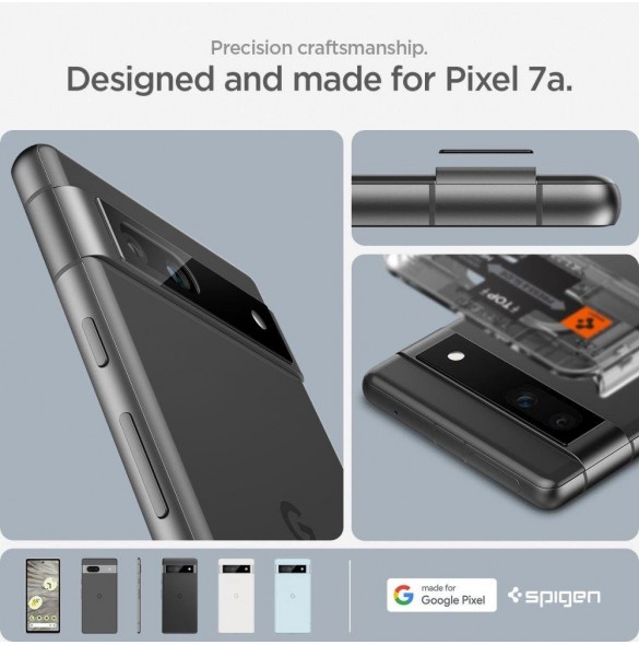 CAMERA COVER Spigen OPTIK.TR "EZ FIT" CAMERA PROTECTOR 2-PACK GOOGLE PIXEL 7A SVART