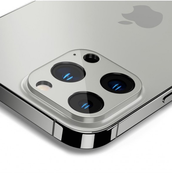 CAMERA COVER Spigen OPTIK.TR CAMERA PROTECTOR 2-PACK IPHONE 13 PRO / 13 PRO MAX SILVER