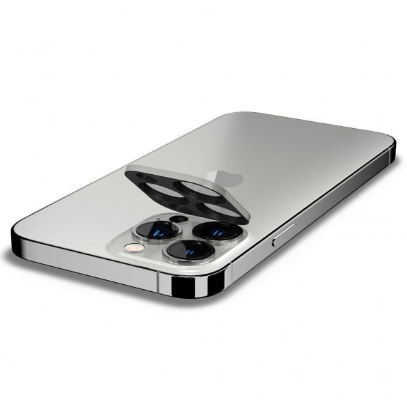 CAMERA COVER Spigen OPTIK.TR CAMERA PROTECTOR 2-PACK IPHONE 13 PRO / 13 PRO MAX SILVER