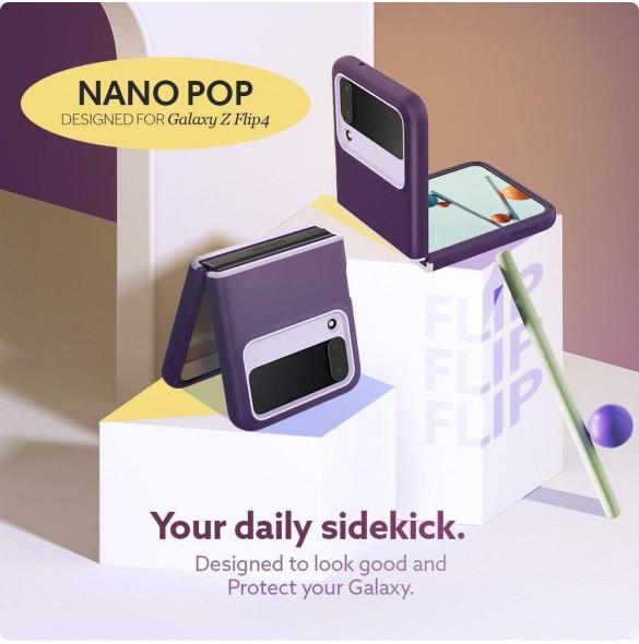 CASEOLOGY NANO POP GALAXY MED FLIP 4 LJUSVIOLET