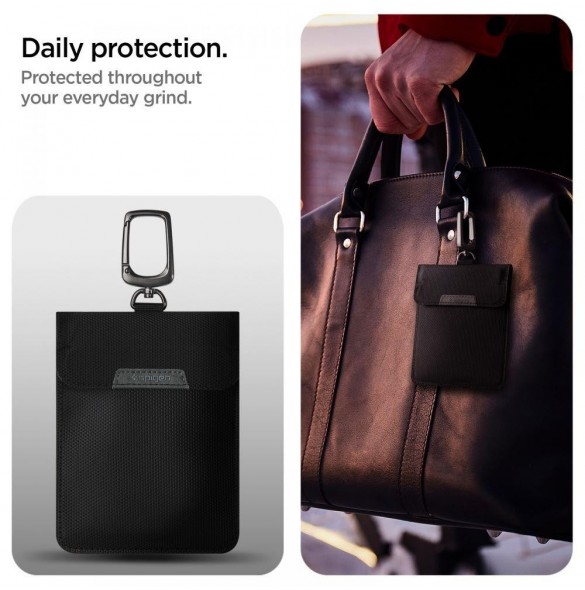 FARADAY CAGE Spigen POUCH NYCKELFRI RFID SIGNAL BLOCKER SVART