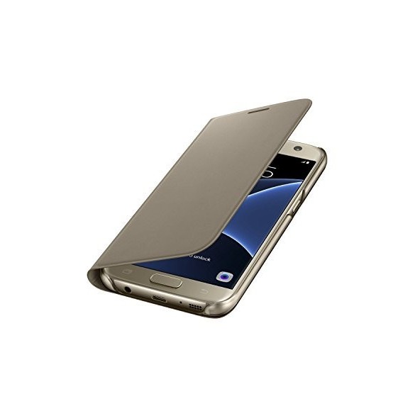 Samsung Galaxy S7 Guld Flip Wallet Cover / Case - EF-WG930PFEGWW