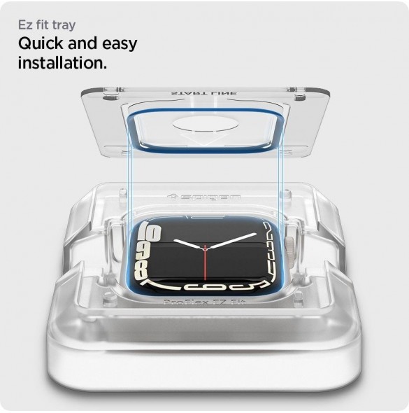 HYBRID GLASS Spigen PROFLEX ”EZ FIT” 2-PACK Apple Watch 7 / 8 (41 MM)