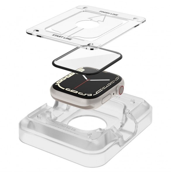 HYBRID GLASS Spigen PROFLEX ”EZ FIT” 2-PACK Apple Watch 7 / 8 (45 MM)