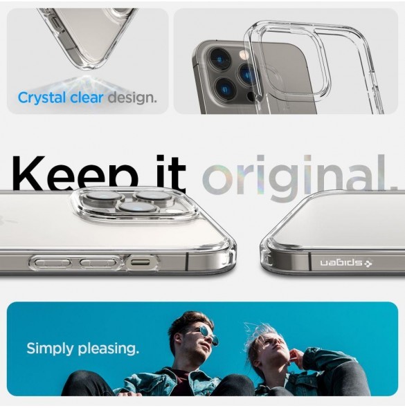 Solid skal till iPhone 14 Pro Spigen Ultra Hybrid - genomskinlig