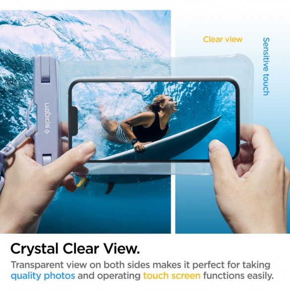 Spigen A601 UNIVERSELL VATTENTÄT FODRAL 2-PACK AQUA BLUE