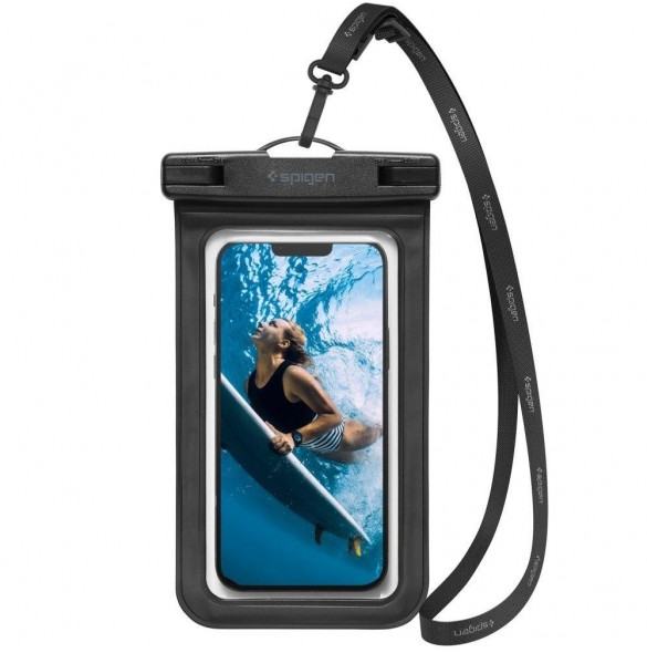 Spigen A601 UNIVERSAL VATTENTÄT FODRAL 2-PACK SVART