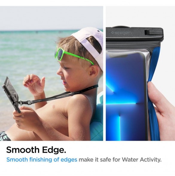 Spigen A601 UNIVERSAL VATTENTÄT FODRAL 2-PACK SVART