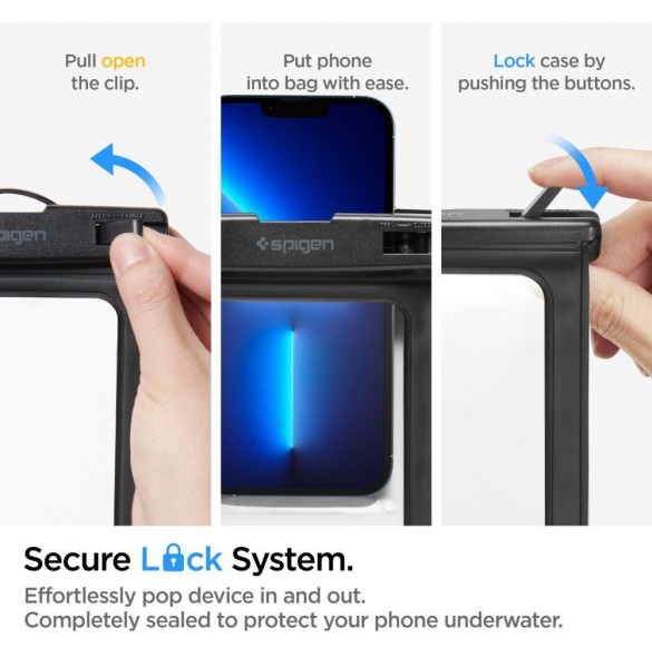 Spigen A601 UNIVERSAL VATTENTÄT FODRAL SVART