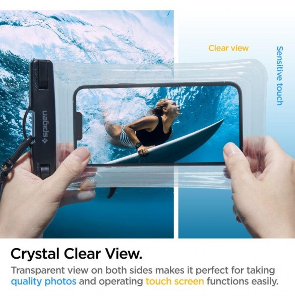Spigen A610 UNIVERSELL VATTENTÄT FLYTTESKYDD 2-PACK CRYSTAL CLEAR