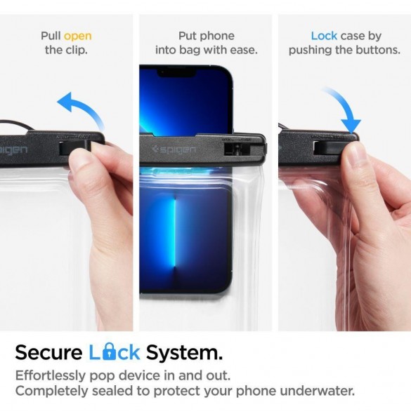 Spigen A610 UNIVERSELL VATTENTÄT FLYTTESKYDD KRISTALLKLAR