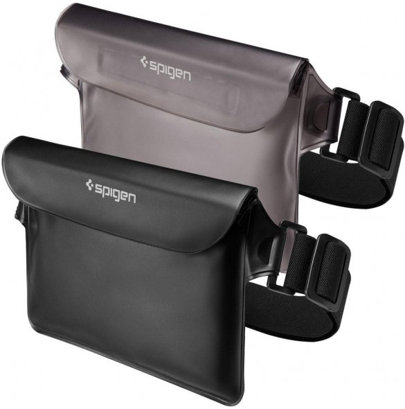 Spigen A620 UNIVERSAL VATTENTÄT MIDJEVÄSKA 2-PACK SVART