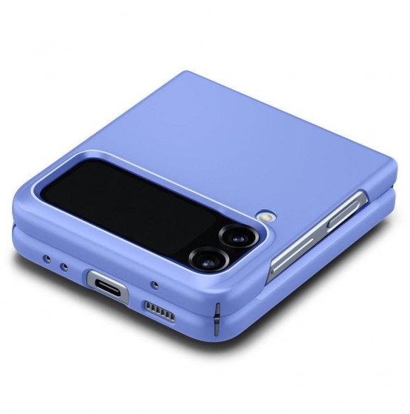 Spigen AIRSKIN GALAXY MED FLIP 4 BLOCKBLOMMA BLÅ