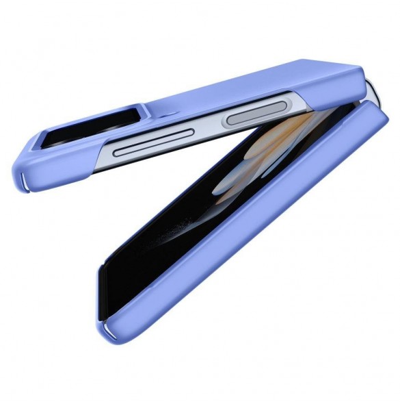Spigen AIRSKIN GALAXY MED FLIP 4 BLOCKBLOMMA BLÅ
