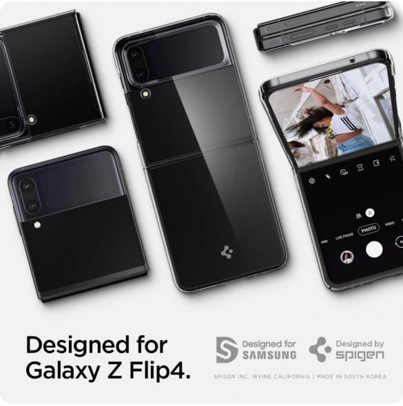 Spigen AIRSKIN GALAXY MED FLIP 4 CRYSTAL CLEAR
