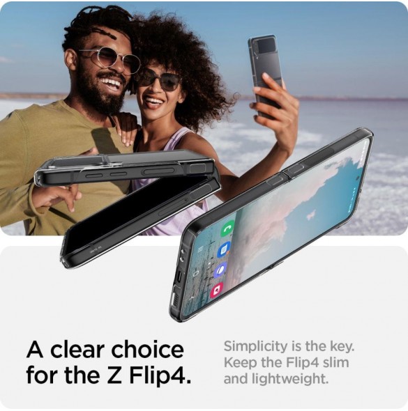 Spigen AIRSKIN GALAXY MED FLIP 4 CRYSTAL CLEAR