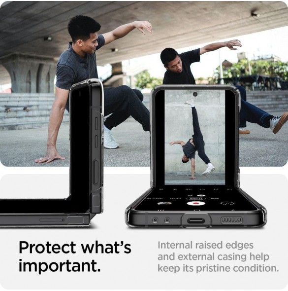 Spigen AIRSKIN GALAXY MED FLIP 4 CRYSTAL CLEAR