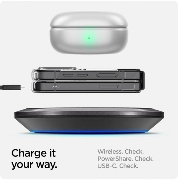 Spigen AIRSKIN GALAXY MED FLIP 4 CRYSTAL CLEAR
