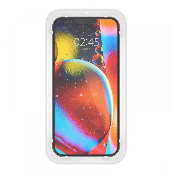 Spigen ALM Glass FC 2st helskärmshärdat glas för iPhone 13 Pro Max med svart ram