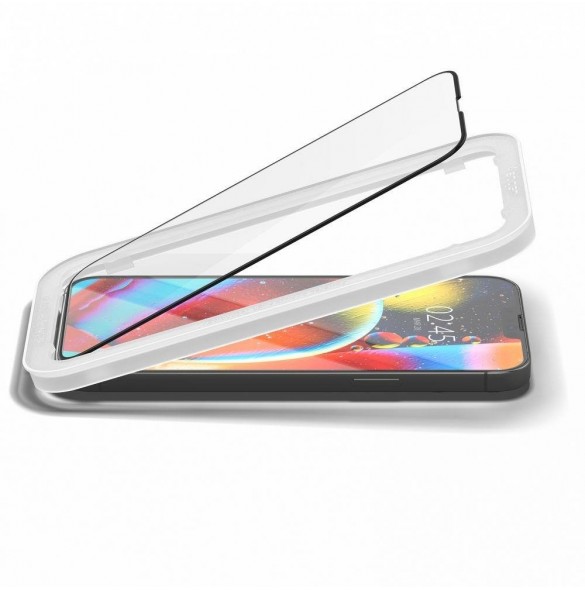 Spigen ALM Glass FC 2st helskärmshärdat glas för iPhone 13 Pro Max med svart ram