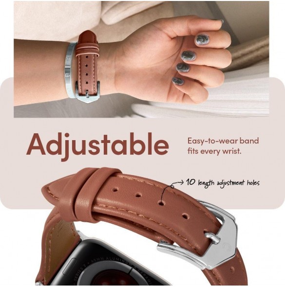 Spigen CYRILL KAJUK Apple Watch 4 / 5 / 6 / 7 / 8 / 9 / SE (40 / 41 MM) KASTANJ