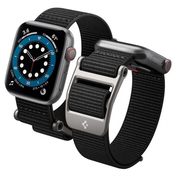 Spigen DURAPRO FLEX Apple Watch 4 / 5 / 6 / 7 / 8 / 9 / SE / ULTRA (42 / 44 / 45 / 49 MM) SVART
