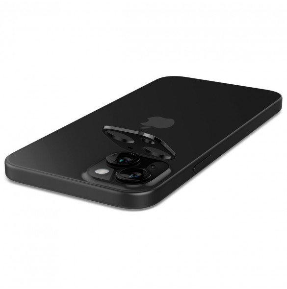 Spigen Glass tR Optik 2 Pack, svart - iPhone 15/15 Plus