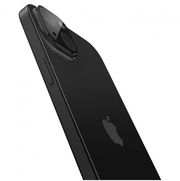 Spigen Glass tR Optik 2 Pack, svart - iPhone 15/15 Plus