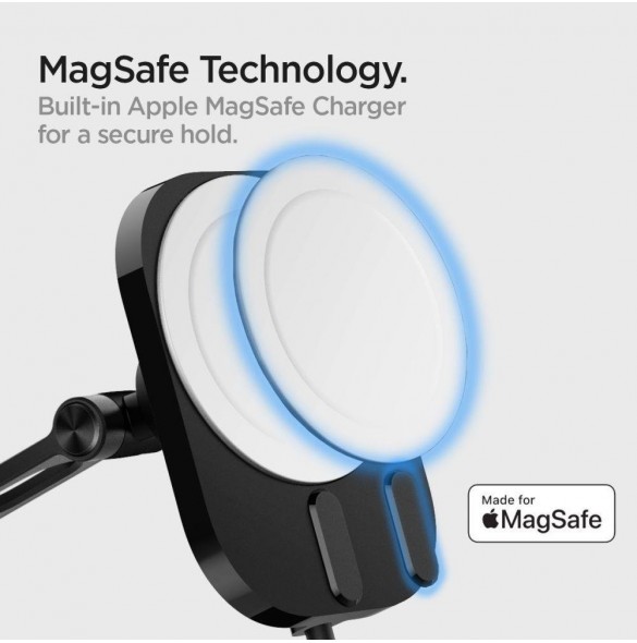 Spigen ITM35W ONETAP PRO 3 MAGNETISK MAGSAFE DASHBOARD BILMONTERING TRÅDLÖS LADDARE SVART