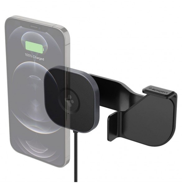 Spigen ITT90W ONETAP MAGNETISK MAGSAFE SKÄRMBILD TRÅDLÖS LADDARE TESLA MODELL 3 / Y / X / S SVART