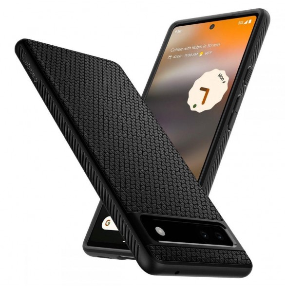Spigen Liquid Air-fodral Google Pixel 6A svart (20919-0)