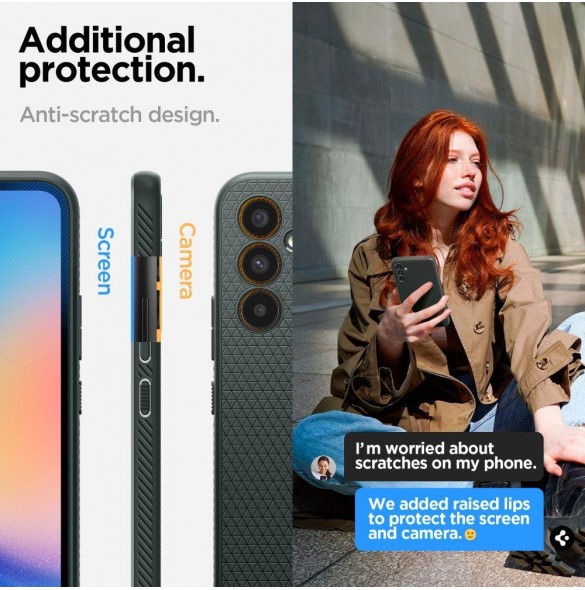 Spigen LIQUID AIR GALAXY A34 5G ABYSS GRÖN