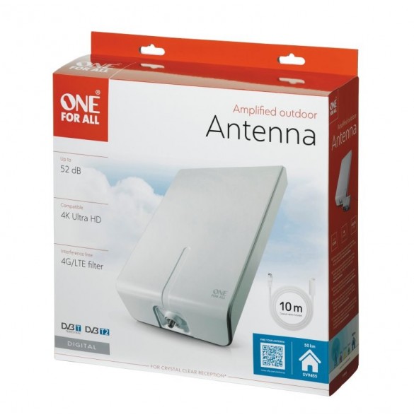 One For All SV 9455 Aktiv utomhusantenn, 52 dB