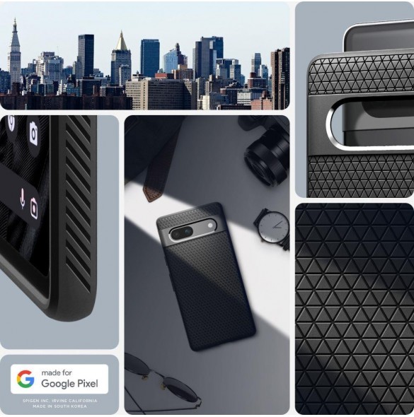 Spigen LIQUID AIR GOOGLE PIXEL 7A MATSVART