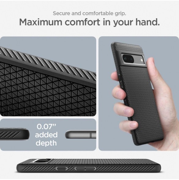 Spigen LIQUID AIR GOOGLE PIXEL 7A MATSVART