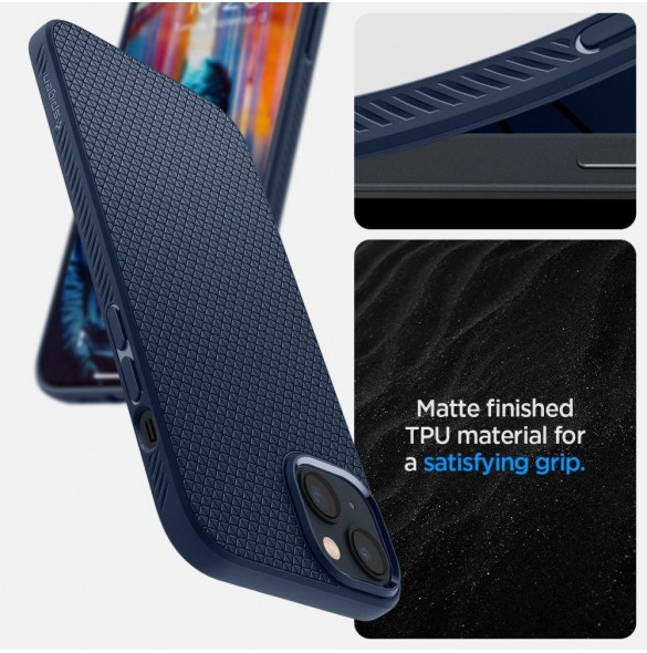 Spigen LIQUID AIR IPHONE 14 PLUS MARINBLÅ